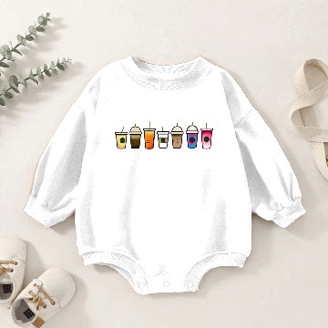 Discover Mini starbucks drinks Baby Romper Sweatshirts