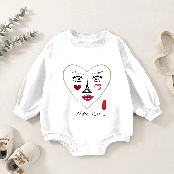 Discover J' Adore Paris Baby Romper Sweatshirts