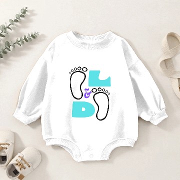 Discover L D Light Blue Baby Romper Sweatshirts
