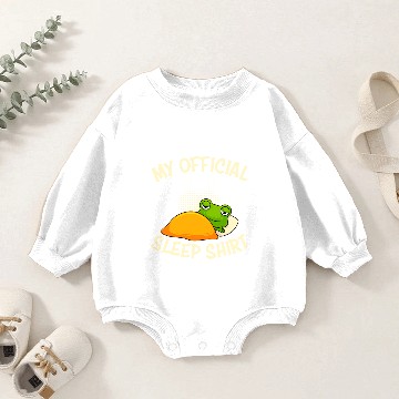 Discover My official sleep Baby Romper Sweatshirts sleeping frog