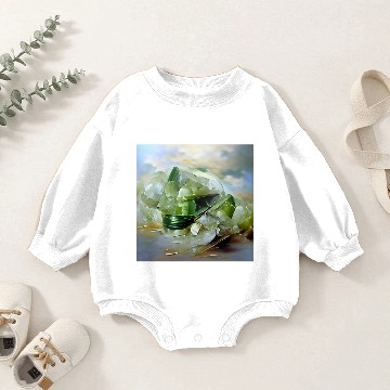 Discover Green quartz crystal gemstone Baby Romper Sweatshirts