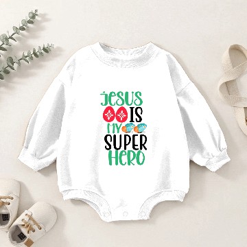 Discover jesus is my superhero Baby Romper Sweatshirts