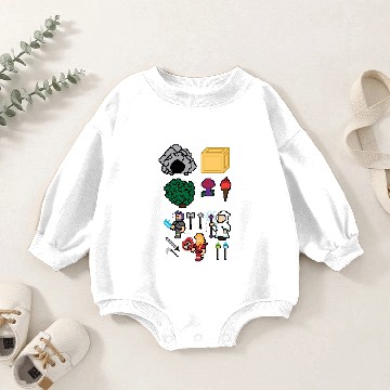 Discover 8 Bit Characters Baby Romper Sweatshirts