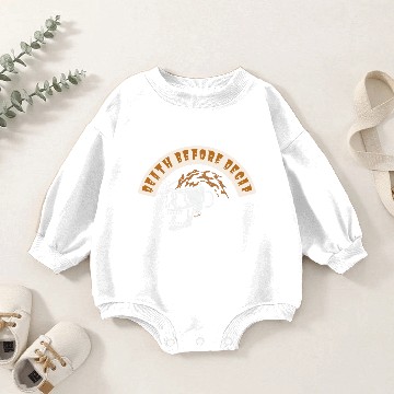 Discover Death Before Decaf Baby Romper Sweatshirts