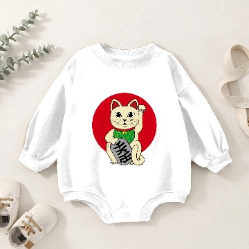 Discover Lucky Cat Baby Romper Sweatshirts