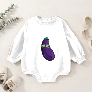 Discover Cool Eggplant Baby Romper Sweatshirts