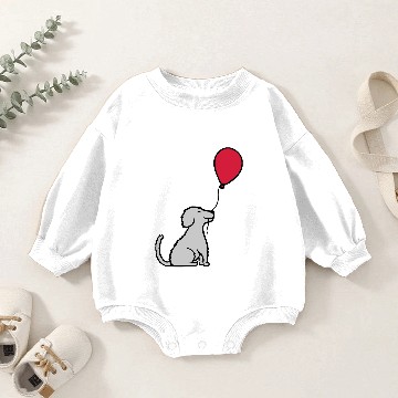 Discover Balloon dog cool sitting Baby Romper Sweatshirts