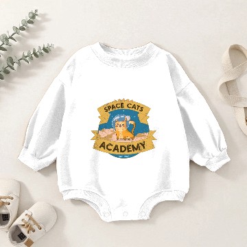 Discover Space Cats Academy Baby Romper Sweatshirts