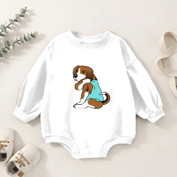 Discover I Love Dad Basset Hound Baby Romper Sweatshirts