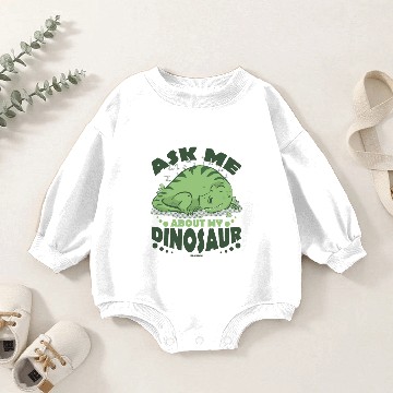 Discover Ask Me About My Dinosaur Baby Romper Sweatshirts