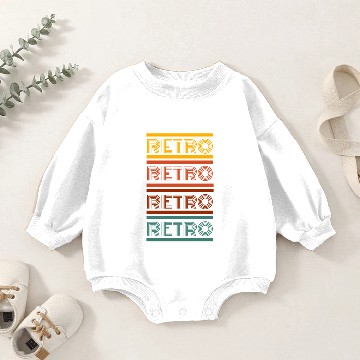 Discover Cream Yellow Simple Classic Retro Baby Romper Sweatshirts
