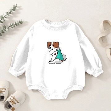 Discover I Love Dad Papillon Baby Romper Sweatshirts