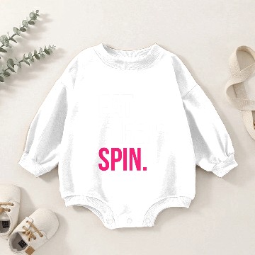 Discover Eat Sleep Spin Cycling Class Baby Romper Sweatshirts