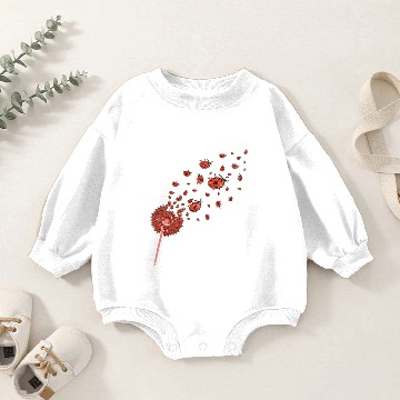 Discover Beetle dandelion gift animal motif ladybug Baby Romper Sweatshirts