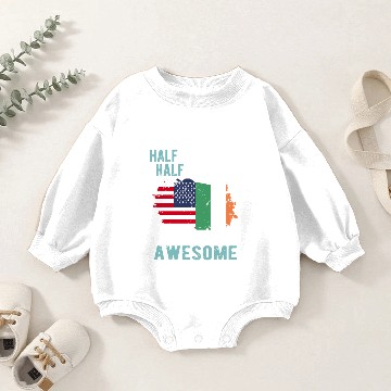Discover Half American Half Irish Baby Romper Sweatshirts