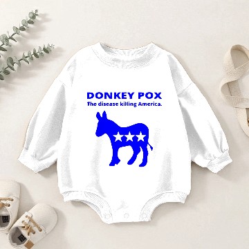 Discover Donkey Pox ©WhiteTigerLLC.Com Baby Romper Sweatshirts
