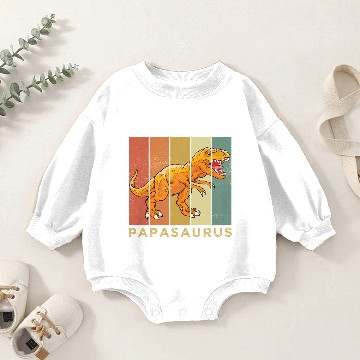 Discover papasaurus Baby Romper Sweatshirts