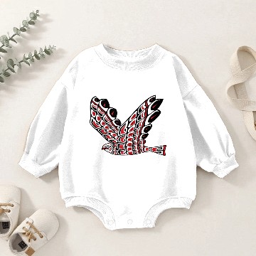 Discover Pacific Northwest Red Tail Hawk Native American Baby Romper Sweatshirts