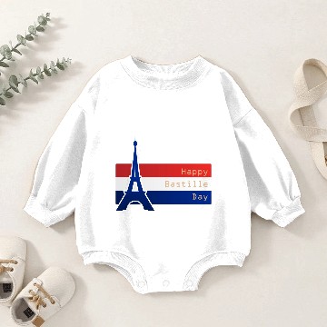 Discover Bastille Day Eiffel Tower Baby Romper Sweatshirts