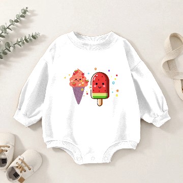 Discover ice cream COOL Baby Romper Sweatshirts