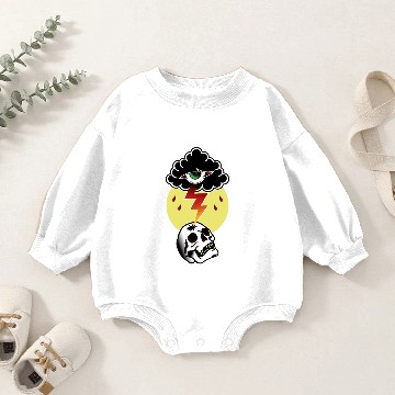 Discover THUNDER STORM AND SKULL Baby Romper Sweatshirts