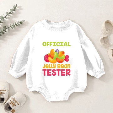 Discover Official Jelly Bean Tester Easter Candy Lover Baby Romper Sweatshirts