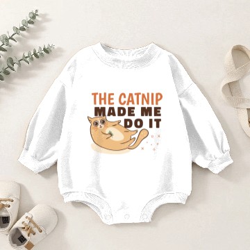 Discover Catnip high cat quote Baby Romper Sweatshirts