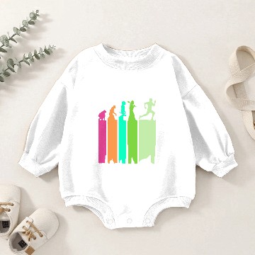 Discover Mountain Trail Running Runner Evolution Of Running Baby Romper Sweatshirts