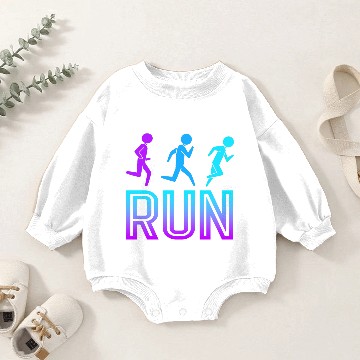 Discover Marathoner Running Runner Run Marathon Baby Romper Sweatshirts