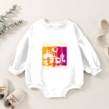 Discover North Rim Grand Canyon camping Baby Romper Sweatshirts