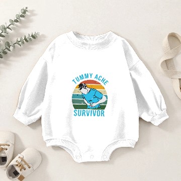 Discover Vintage Tummy Ache Survivor Baby Romper Sweatshirts