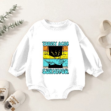 Discover tummy ache survivor Baby Romper Sweatshirts