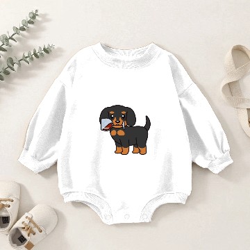 Discover Dachshund Powered By Wine Baby Romper Sweatshirts
