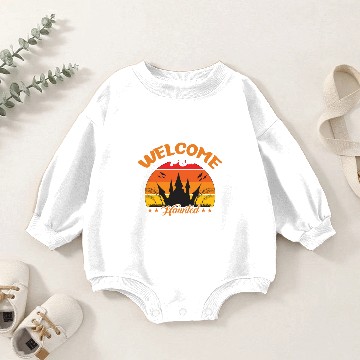Discover Welcome To Our Haunted House Baby Romper Sweatshirts