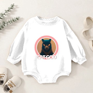 Discover Samurai Cat God Baby Romper Sweatshirts