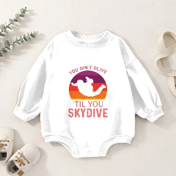 Discover Retro Skydive Skydiver Skydiving Baby Romper Sweatshirts