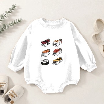Discover Ragdoll Cat Japanese Sushi Baby Romper Sweatshirts