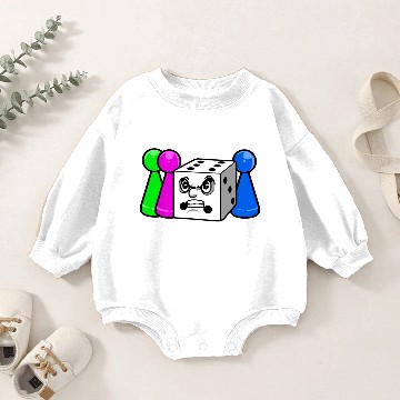 Discover Board Game Angry Dice Baby Romper Sweatshirts