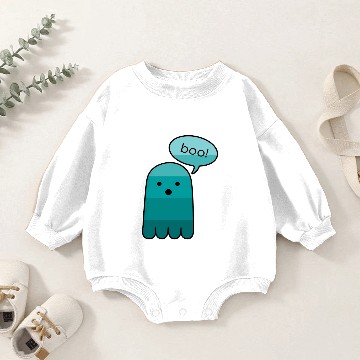 Discover Persian Green Boo Ghost Halloween Baby Romper Sweatshirts