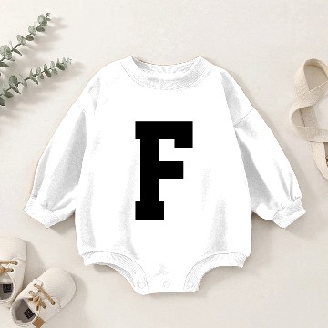 Discover Monogram Superstar Initial letter F Baby Romper Sweatshirts