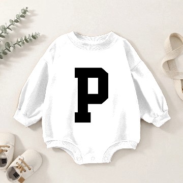 Discover Monogram Superstar Initial letter P Baby Romper Sweatshirts