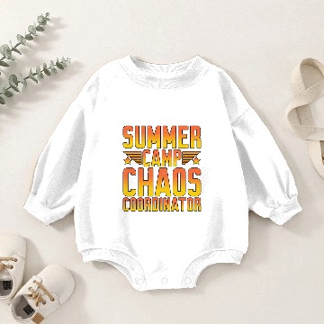 Discover Summer Camp Chaos Coordinator 7 Baby Romper Sweatshirts