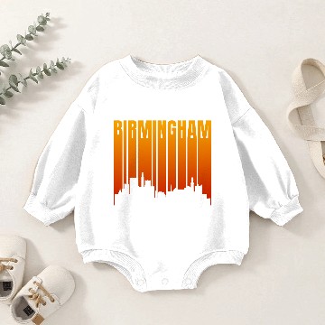 Discover Birmingham Skyline Baby Romper Sweatshirts