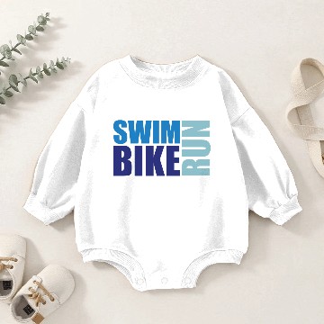 Discover Swim Bike Run Baby Romper Sweatshirts