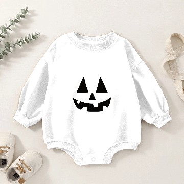 Discover Pumpkin Head - black Baby Romper Sweatshirts