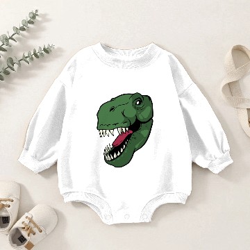 Discover Dinosaur T Rex Head Baby Romper Sweatshirts
