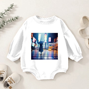 Discover Walking in the rain Baby Romper Sweatshirts