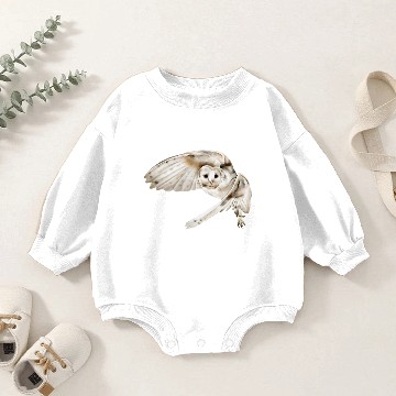 Discover Owl in flight Baby Romper Sweatshirts