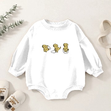 Discover Jump Rope Golden Retriever Baby Romper Sweatshirts
