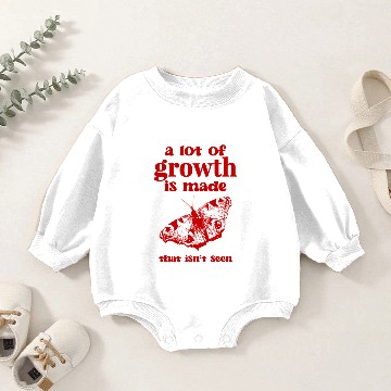 Discover Self Growth | Butterfly Baby Romper Sweatshirts red